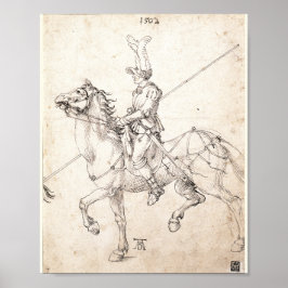 Poster Lancer sobre Horseback por Albrecht Durer