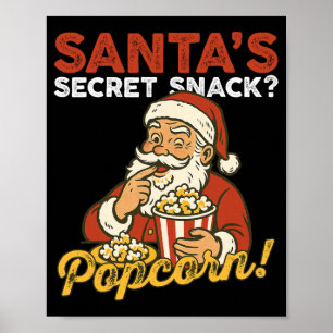 Poster Lanche Secreto do Papai Noel Comida Divertida Famí