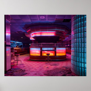 Poster Lanchonete Neon