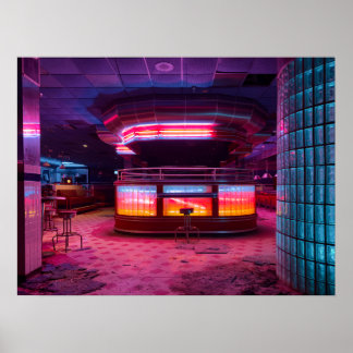 Poster Lanchonete Neon