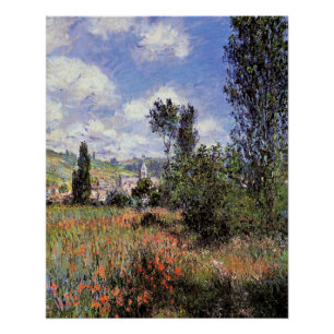 Pôster Lane in the Poppy Field por Claude Monet