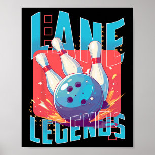 Poster Lane Legends Boliche