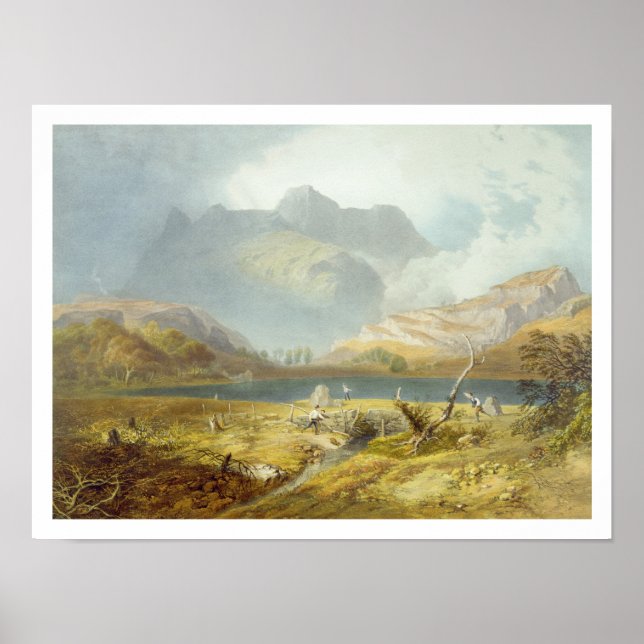 Poster Langdale Pikes, do "Distrito do Lago Inglês", (Frente)