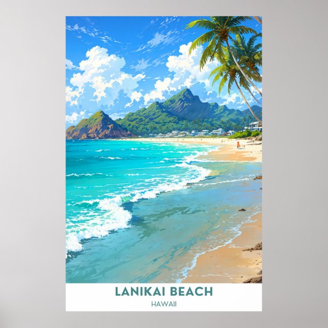 Poster Lanikai Beach, Havaí (Frente)