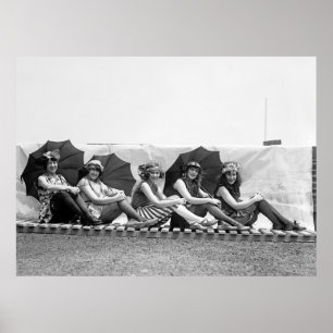 Pôster Lansburg que banha meninas: 1922