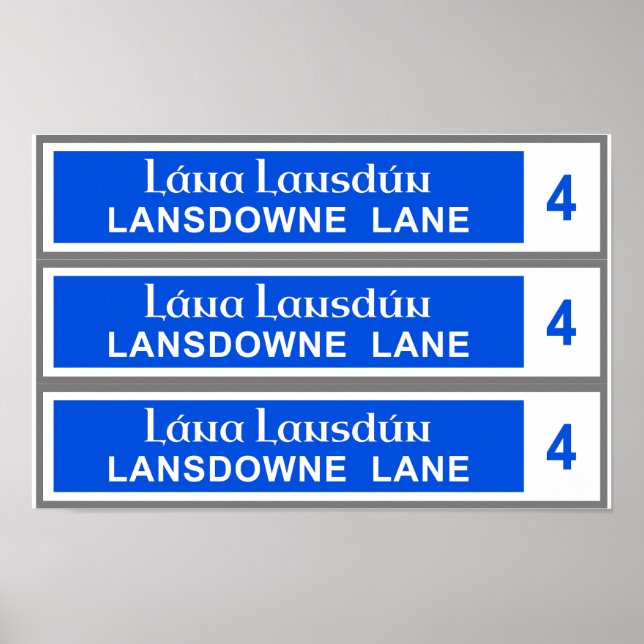 Poster Lansdowne Lane (Frente)