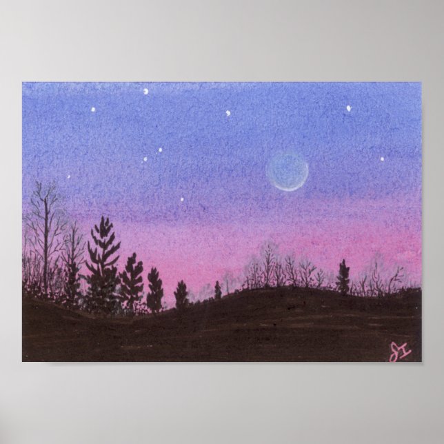 Pôster Lansing Moon & Stars (Frente)