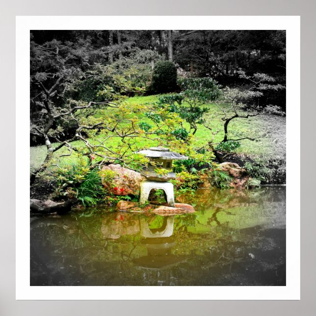 Pôster Lanterna de Pedra Japonesa (Frente)