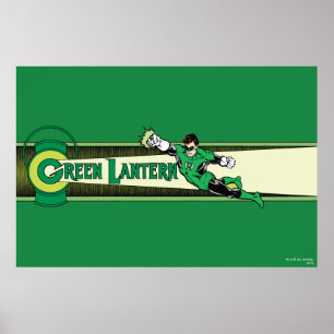 Pôster Lanterna verde e logotipo