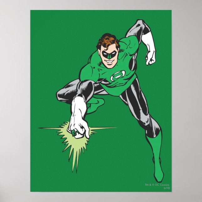Poster Lanterna Verde Luta (Frente)