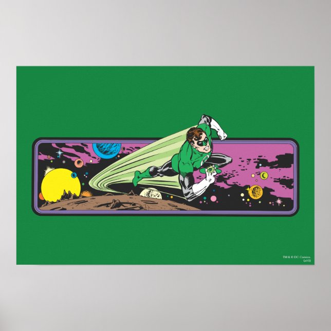 Pôster Lanterna Verde no Espaço (Frente)