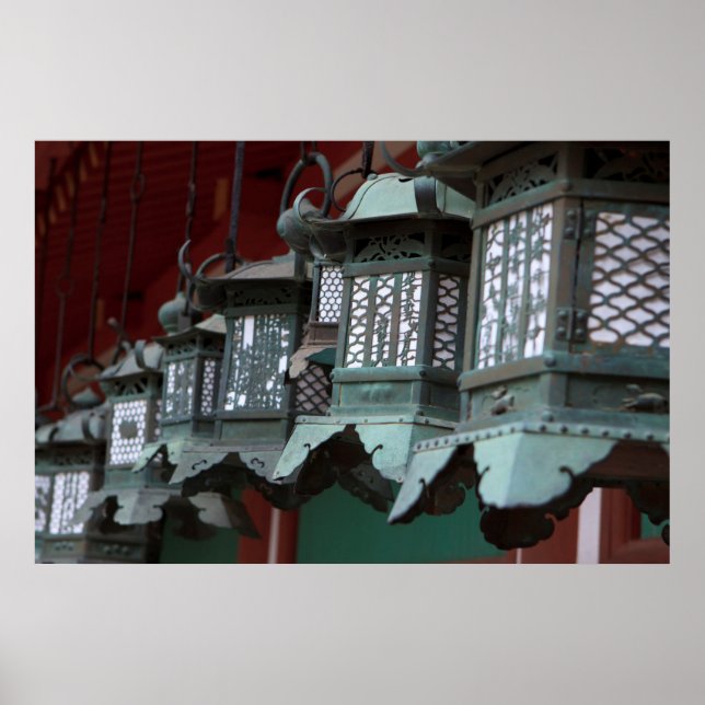 Pôster Lanternas de metal japonesas (Frente)