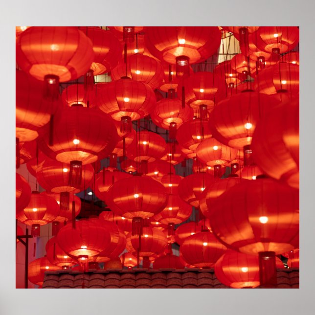 Poster Lanternas Vermelhas - Ano Novo Chinês (Frente)