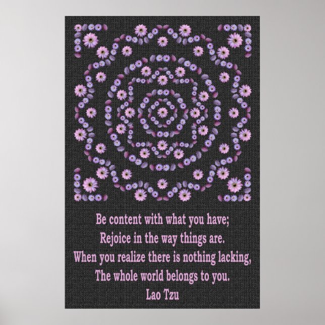 POSTER LAO TZU 1 COM NIGHTBLOOM MANDALA (Frente)