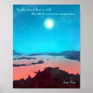 Poster Lao Tzu Citação Personalizada Aquarius Prime Scifi