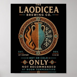 Poster Laodicea Antiga Igreja Cristã Café Bíblia