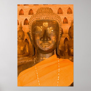 Pôster Laos, Vientiane, uma das 6840 imagens de Buda em 2