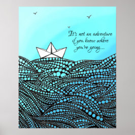 Poster Lápis - Barco de Papel Desenhado | sala de aula mo