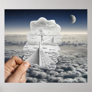 Pôster Lápis contra a câmera - caminhante do Tightrope