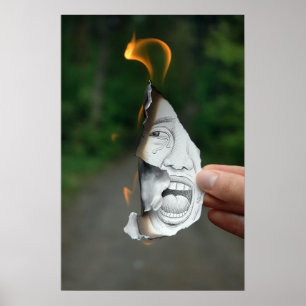 Poster Lápis contra a câmera - gritar