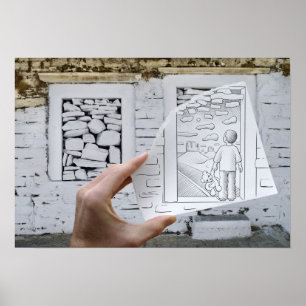 Pôster Lápis contra a câmera - sonho da criança