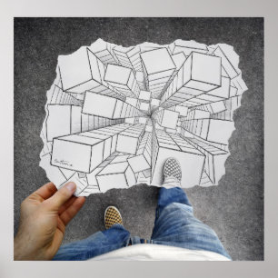 Pôster Lápis contra a câmera - vertigem