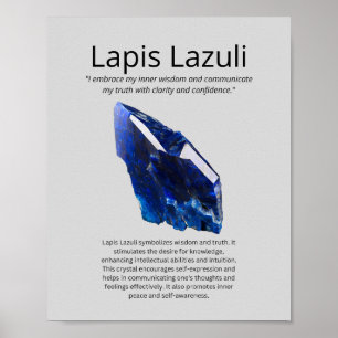 Poster Lapis Lazuli Crystal Significado