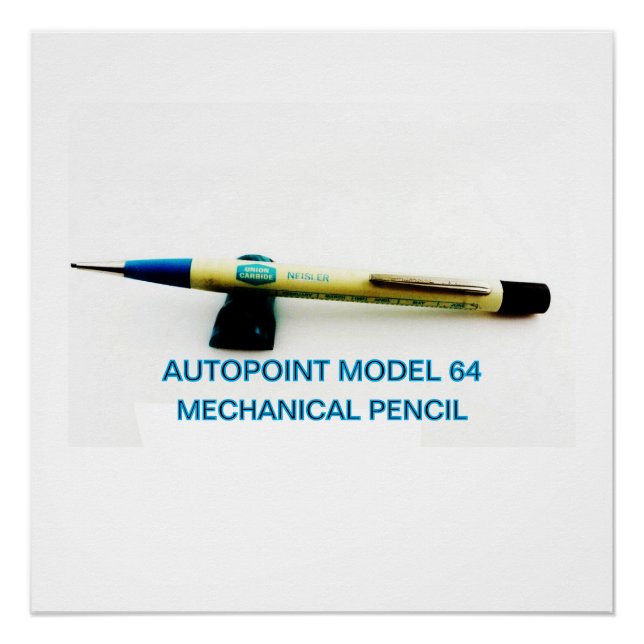 Pôster Lápis Mecânico do Vintage Autopoint Model 64 (Frente)