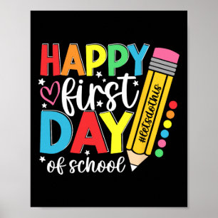 Poster Lápis Primeiro Dia De Aula Professor Crianças Ck T