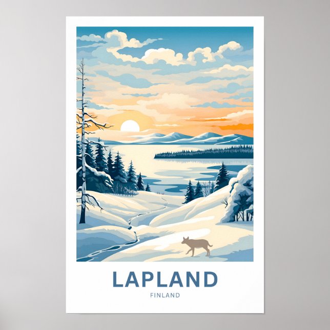 Poster Lapland Finlândia Travel Print (Frente)