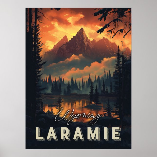 Poster Laramie Wyoming Vintage (Frente)