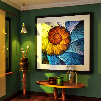Poster Laranja Amarelo Amarelo Abstrato