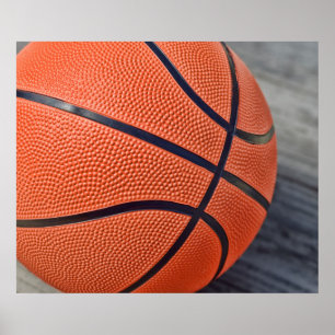 Poster Laranja Colorida Basquete