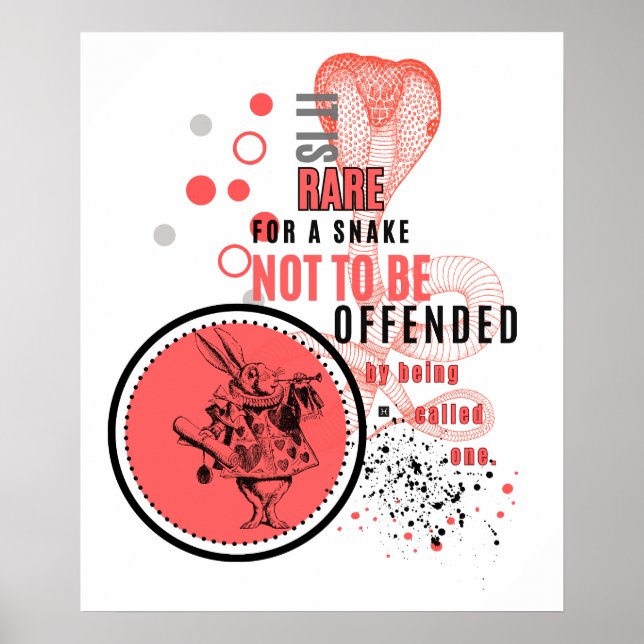 Poster Laranja e preto Citações sarcásticas de cobras Ofe (Frente)