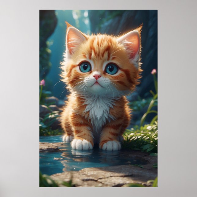 Poster *~* Laranja Fofo AP68 2:3 Comprimido de Kitten (Frente)