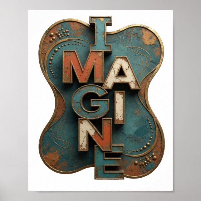 Poster Laranja Fresca IMAGINE Design Personalizado (Frente)