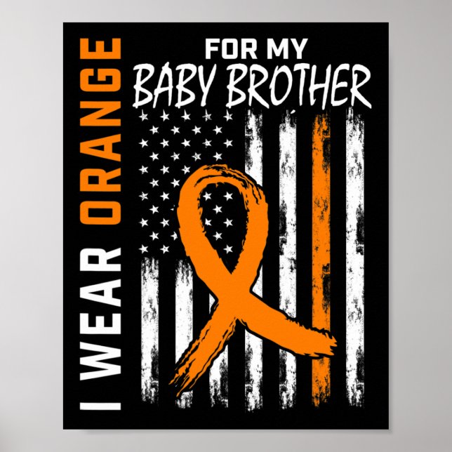 Poster Laranja para a Guerra do Mês da Consciência da Leu (Frente)