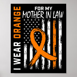 Poster Laranja Para A Minha Mãe Em Lei Leucemia Cancer Aw