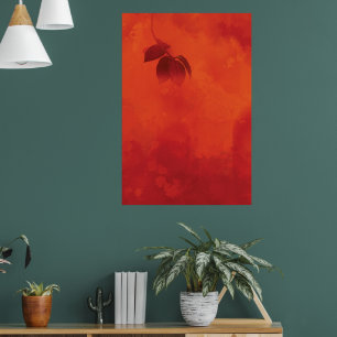 Poster Laranja Queimada - Leaf Abtract Autumn