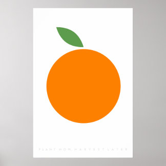 Poster Laranja Retro - Cota dos 70 anos 60