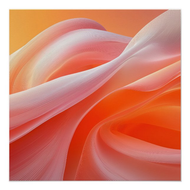 Pôster Laranja Silky infinito fundo de fusão (Frente)
