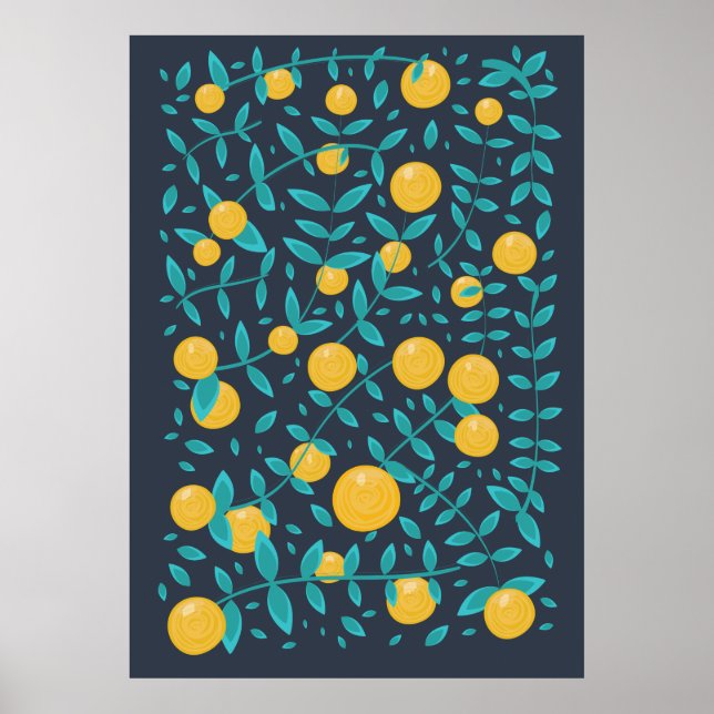 Poster Laranja Vintage (Frente)