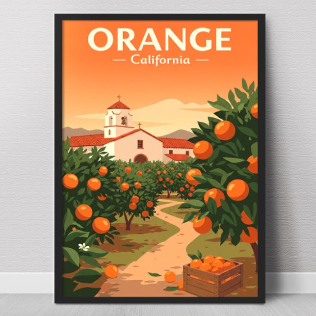 Poster Laranja Vintage Califórnia (Criador carregado)