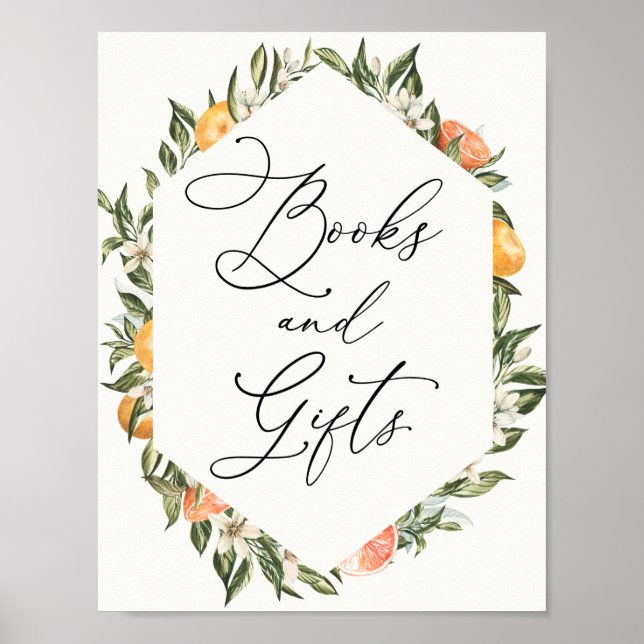 Poster Laranjas Clementinas e Livros e presentes verdes (Frente)