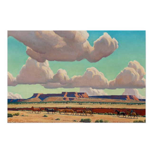 Pôster Laranjas do Navajo por Maynard Dixon (Frente)