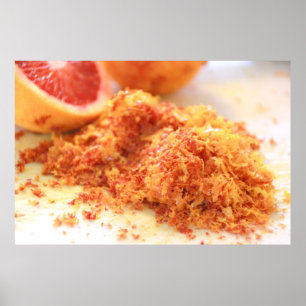 Pôster Laranjas do Sangue de Citros Juicos e Zest