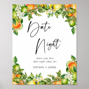 Poster Laranjas limão Citros chuveiro nojento Data Jar Ga