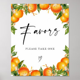 Poster Laranjas limões Citrus bridal showers Favor