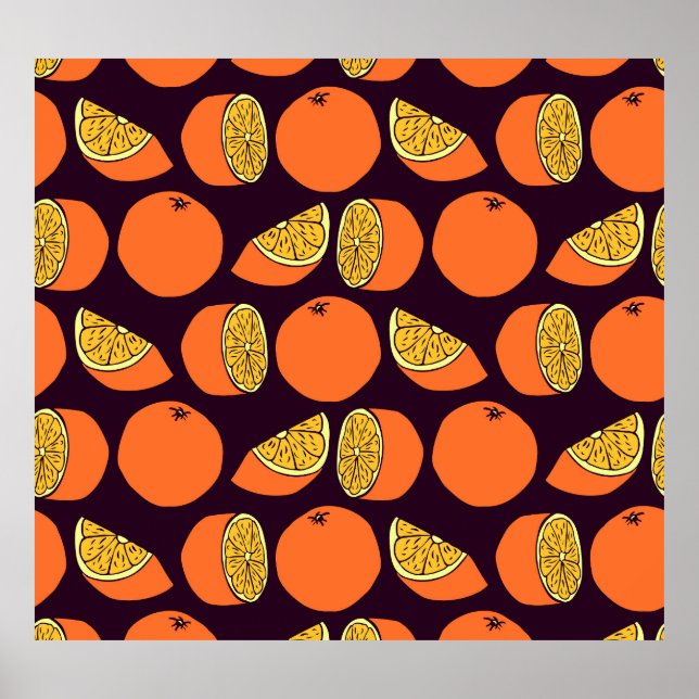 Poster Laranjas sem soldadura, textura de safra. (Frente)