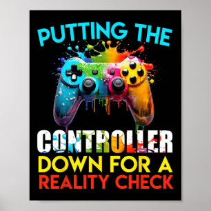 Poster Largando o Controle para uma Verificação da Realid